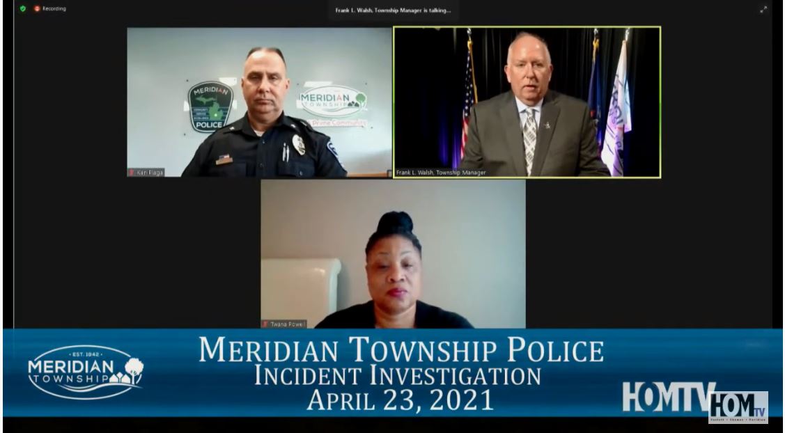 Meridian Township Police Department Use of Force Incident Press Conference